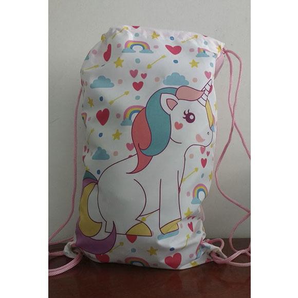 Mochilinha sacolinha  Unicórnio 18x28cm