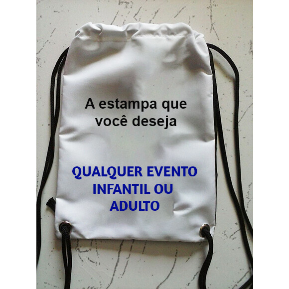Mochila tipo saco Mochilinha Sacochila Sacolinha  Personalizada 1