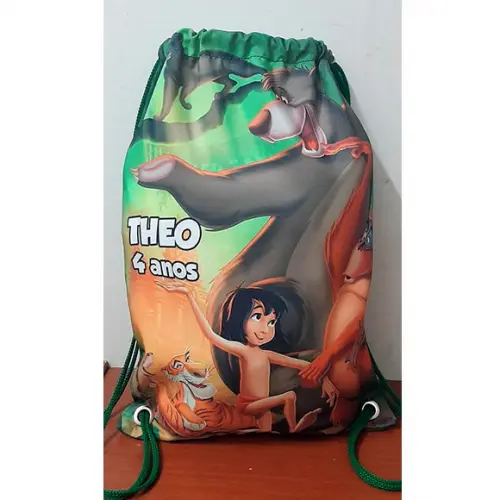 Mochilinha mochila sacolinha sacochila Mogli 18x28cm (pequeno)