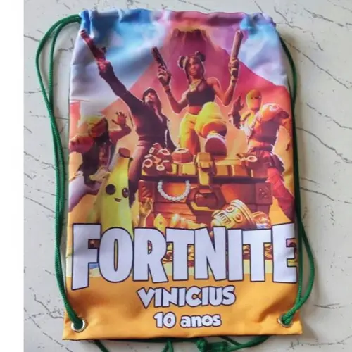 Mochila sacochila mochilinha sacolinha  Fortnite 18x28cm (pequeno)
