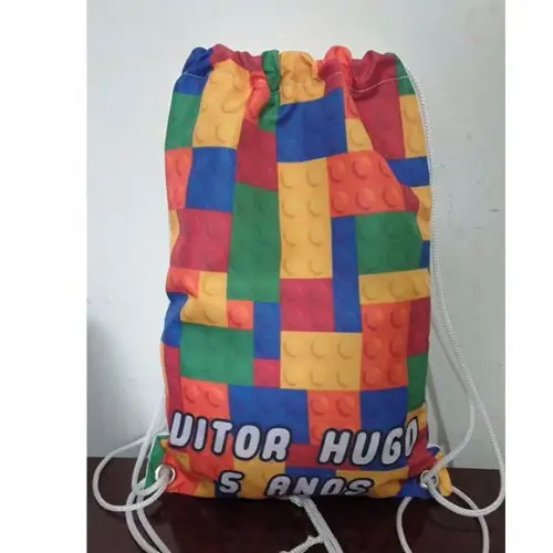 Mochila Mochilinha sacochila sacolinha Personalizada Lego 25x35cm