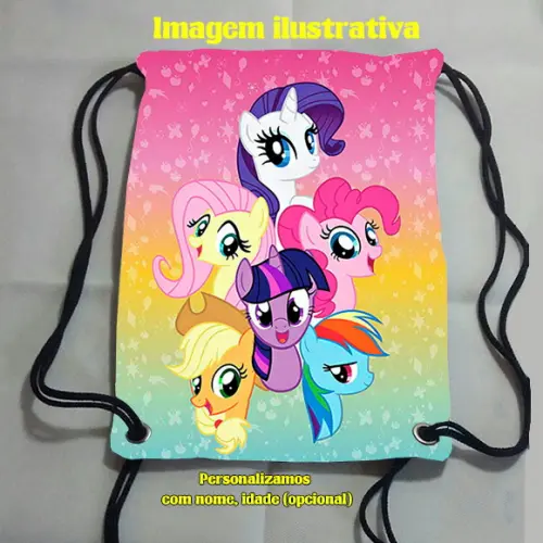 Mochilinha mochila sacolinha sacochila My Little Pony 18x28cm (pequeno)
