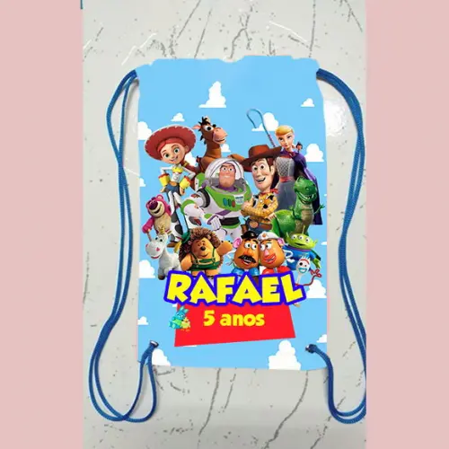 Mochilinha Sacolinha Mochila Sacochila Toy Story 18x28cm