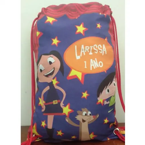 Mochilinha Sacolinha Mochila Sacochila O Show da Luna 18x28cm