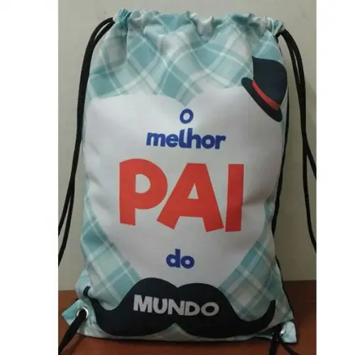 Mochila Sacochila Sacolinha Mochilinha Dia dos Pais 27x38cm