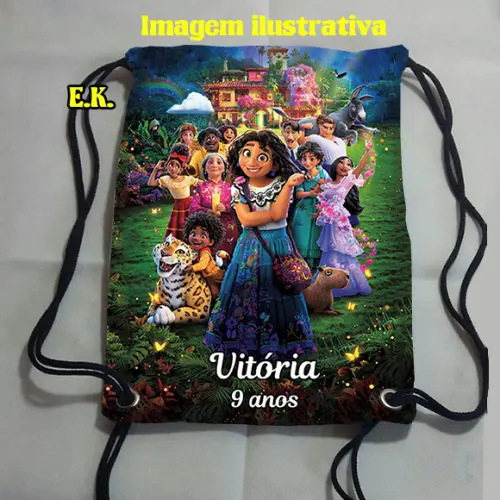 Mochilinha Mochila Sacochila Sacolinha Encanto 18x28cm