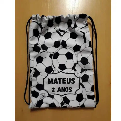 Mochila Sacochila Mochilinha sacolinha  Futebol 18x28cm (pequeno)