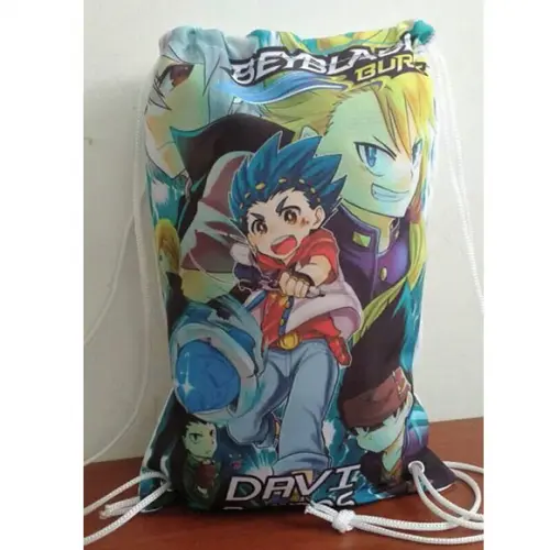 Mochila mochilinha sacochila sacolinha Beyblade 18x28cm (pequeno)