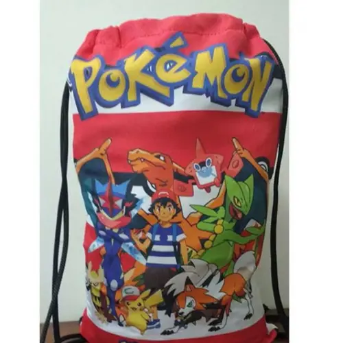 Mochilinha Sacolinha Sacochila Mochila Pokémon 18x28cm
