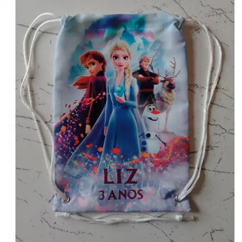 Sacochila Mochilinha Mochila Sacolinha Frozen 18x28cm