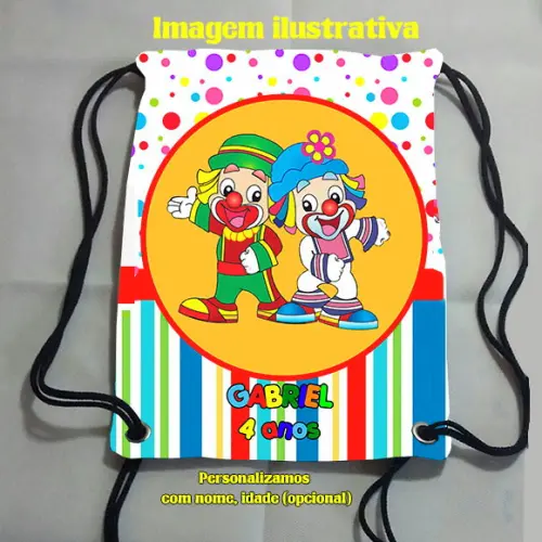 Mochilinha Mochila Sacolinha Sacochila Patati Patatá 18x28cm