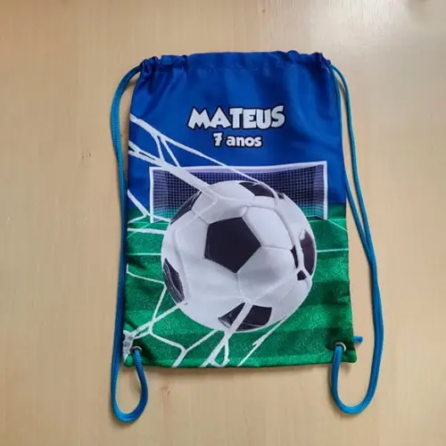 Mochila Mochilinha Sacochila sacolinha Futebol 18x28cm (pequeno)
