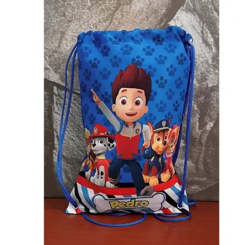 Mochila Mochilinha Sacolinha Sacochila Patrulha Canina 18x28 (pequeno)
