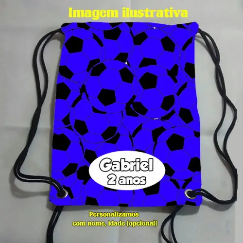 Sacochila sacolinha mochilinha mochila Futebol 18x28cm (pequeno)