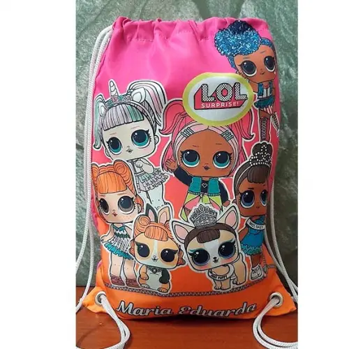 Sacochila mochilinha mochila sacolinha  Lol surprise 18x28cm (pequeno)