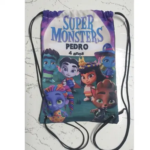 Sacochila mochila mochilinha sacolinha Super Monstros em Ação 1