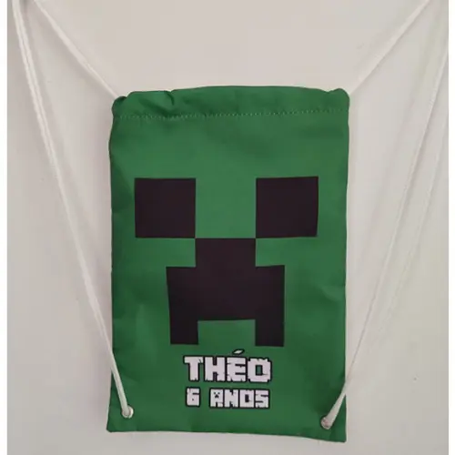 Mochilinha Mochila Sacochila Sacolinha Minecraft 18x28cm (pequeno