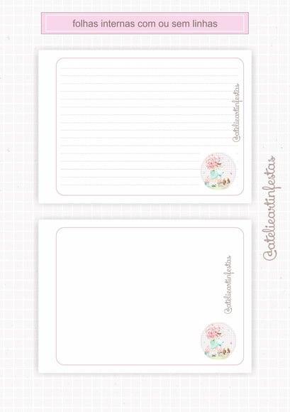 Caderno de Mensagem Menina Floral