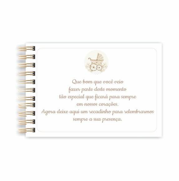 Caderno de Mensagens Bebê Menina