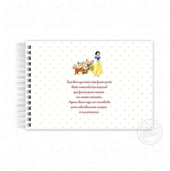Caderno de Mensagens Branca de Neve