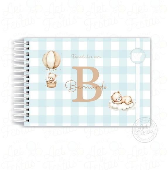 Caderno de Mensagens Monograma Ursinho