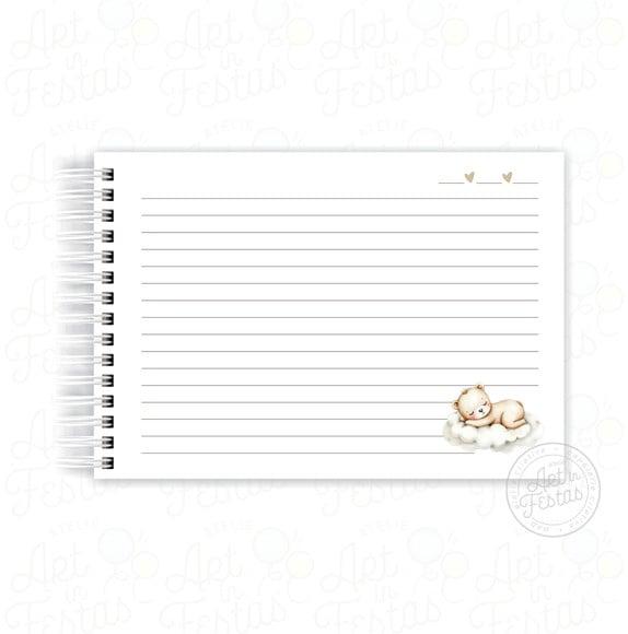 Caderno de Mensagens Monograma Ursinho