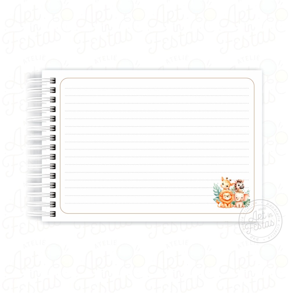 Caderno de Mensagens Safari