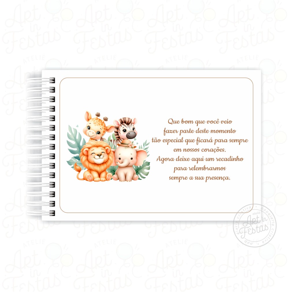 Caderno de Mensagens Safari