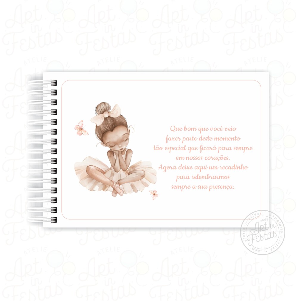 Caderno De Mensagens Bailarina
