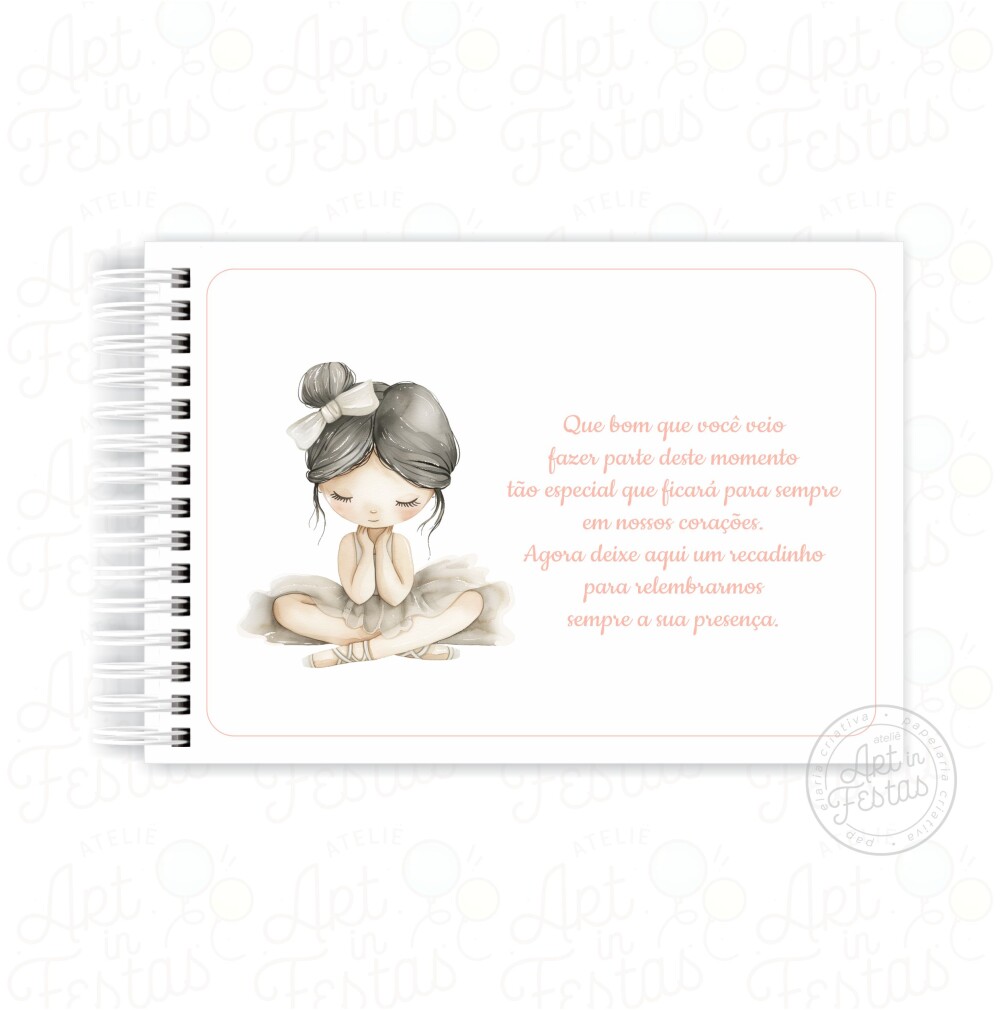 Caderno de Mensagens Bailarina