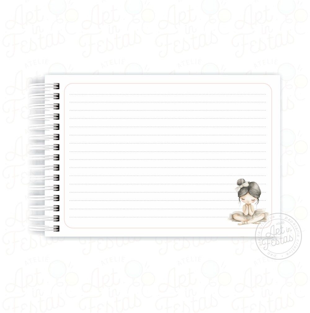 Caderno de Mensagens Bailarina