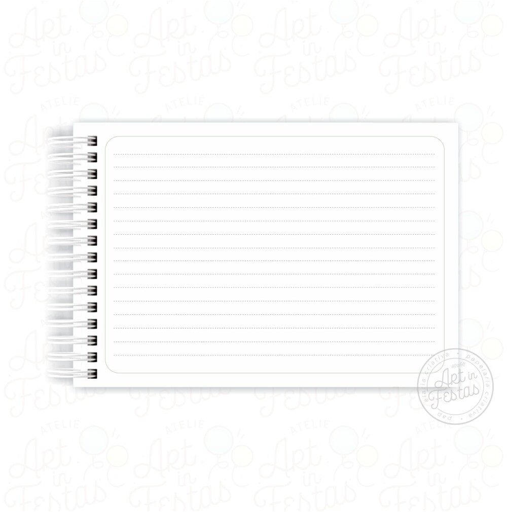 Caderno de Mensagens Verde Clean