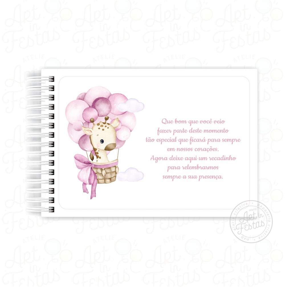 Caderno de Mensagens Girafinha