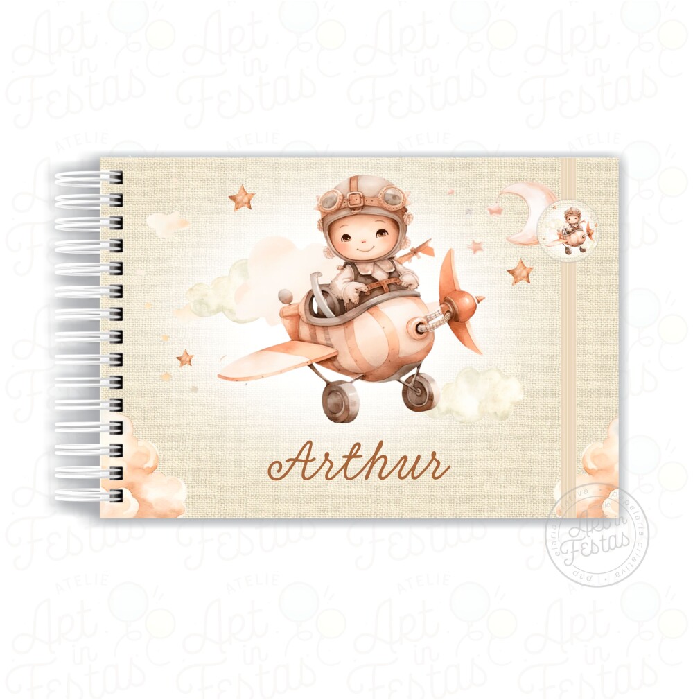 Caderno de Mensagens Menino Aviador