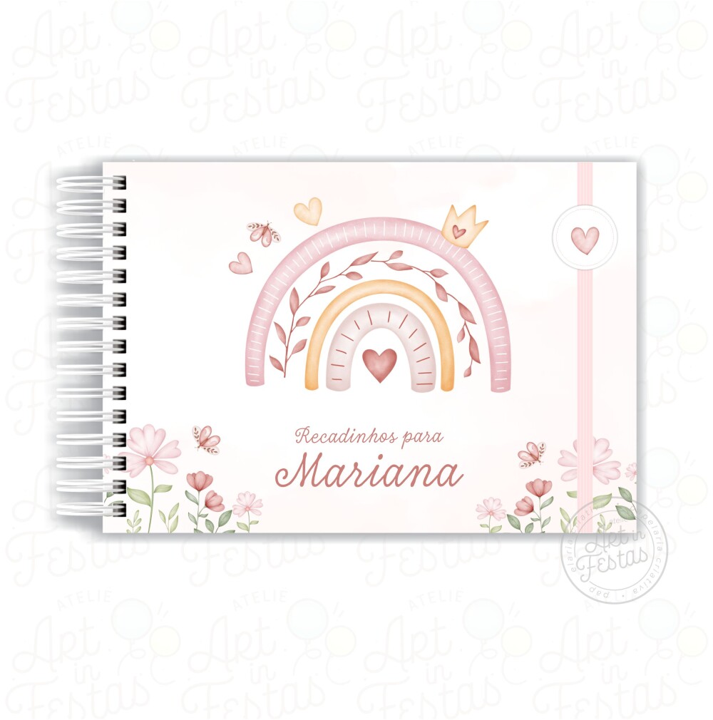 Caderno de Mensagens Arco íris