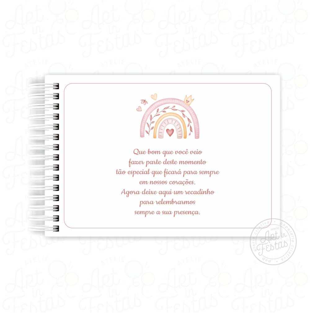 Caderno de Mensagens Arco íris