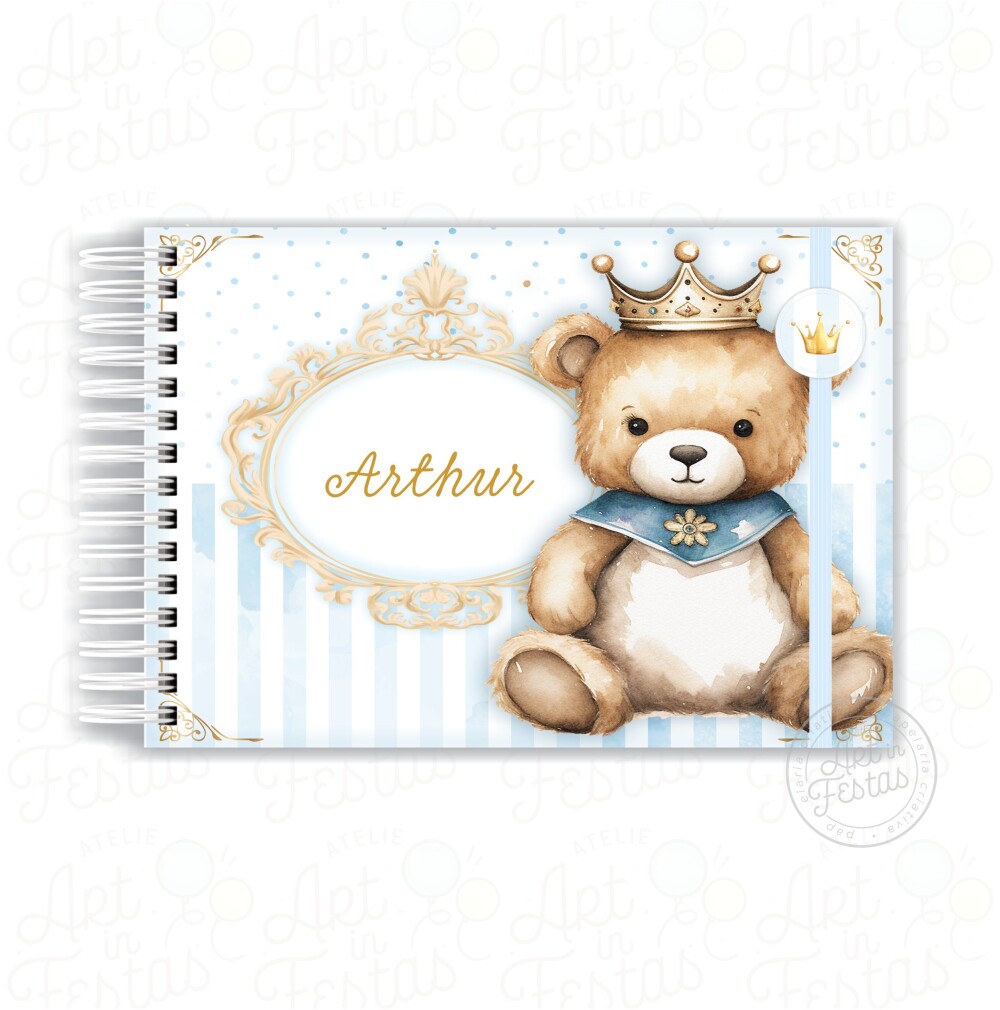 Caderno de Mensagens Ursinho Príncipe