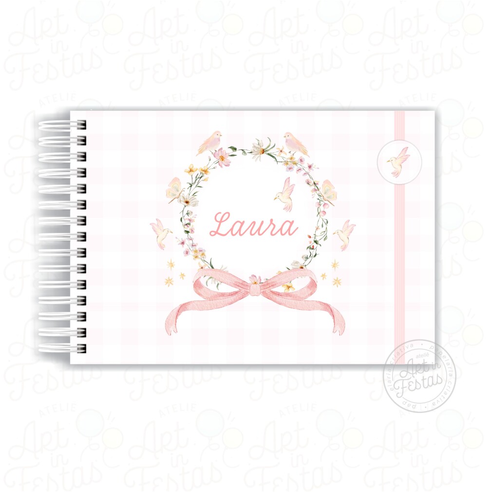 Caderno de Mensagens Floral