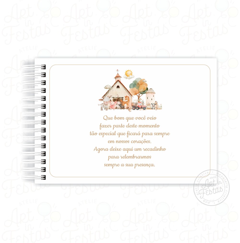 Caderno de Mensagens Fazendinha