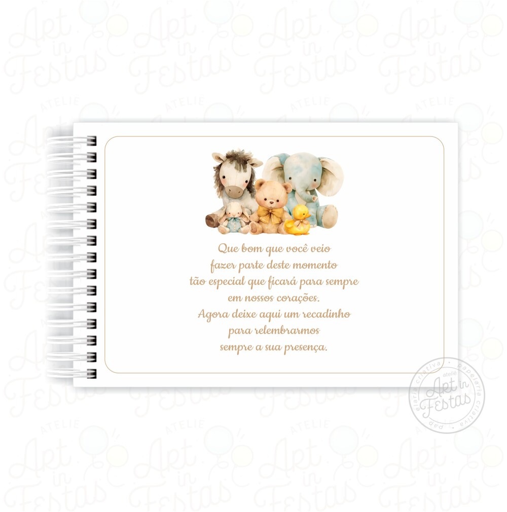 Caderno de Mensagens Safari Baby