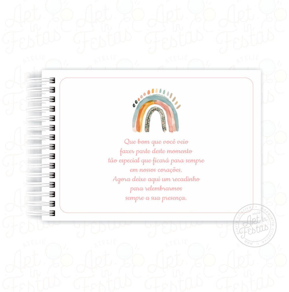 Caderno de Mensagens Arco íris