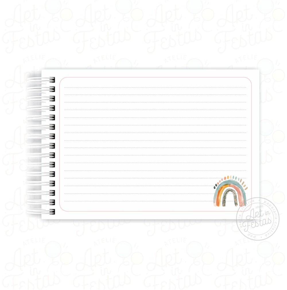 Caderno de Mensagens Arco íris