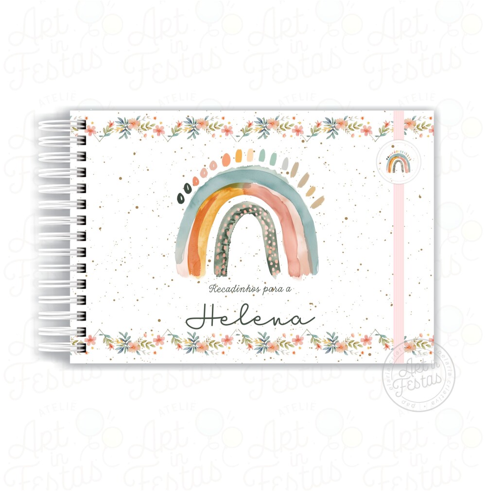Caderno de Mensagens Arco íris