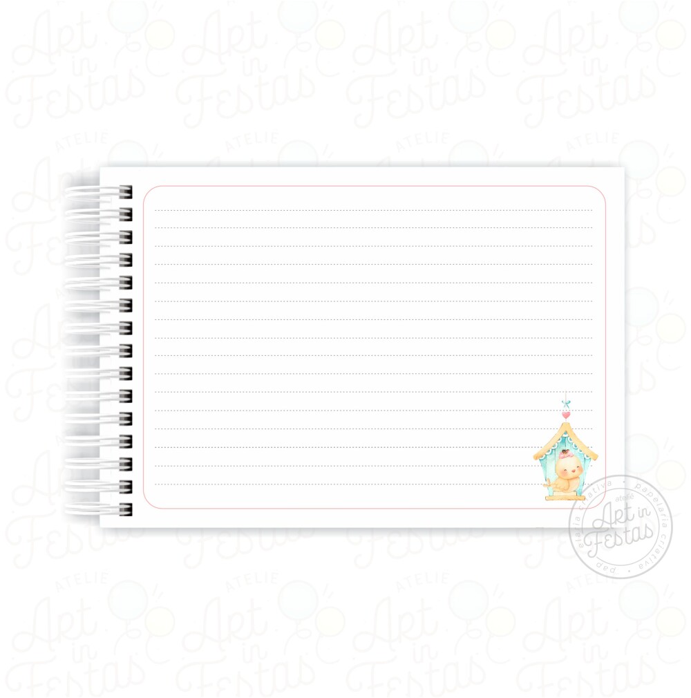 Caderno de Mensagens Jardim dos Passarinhos