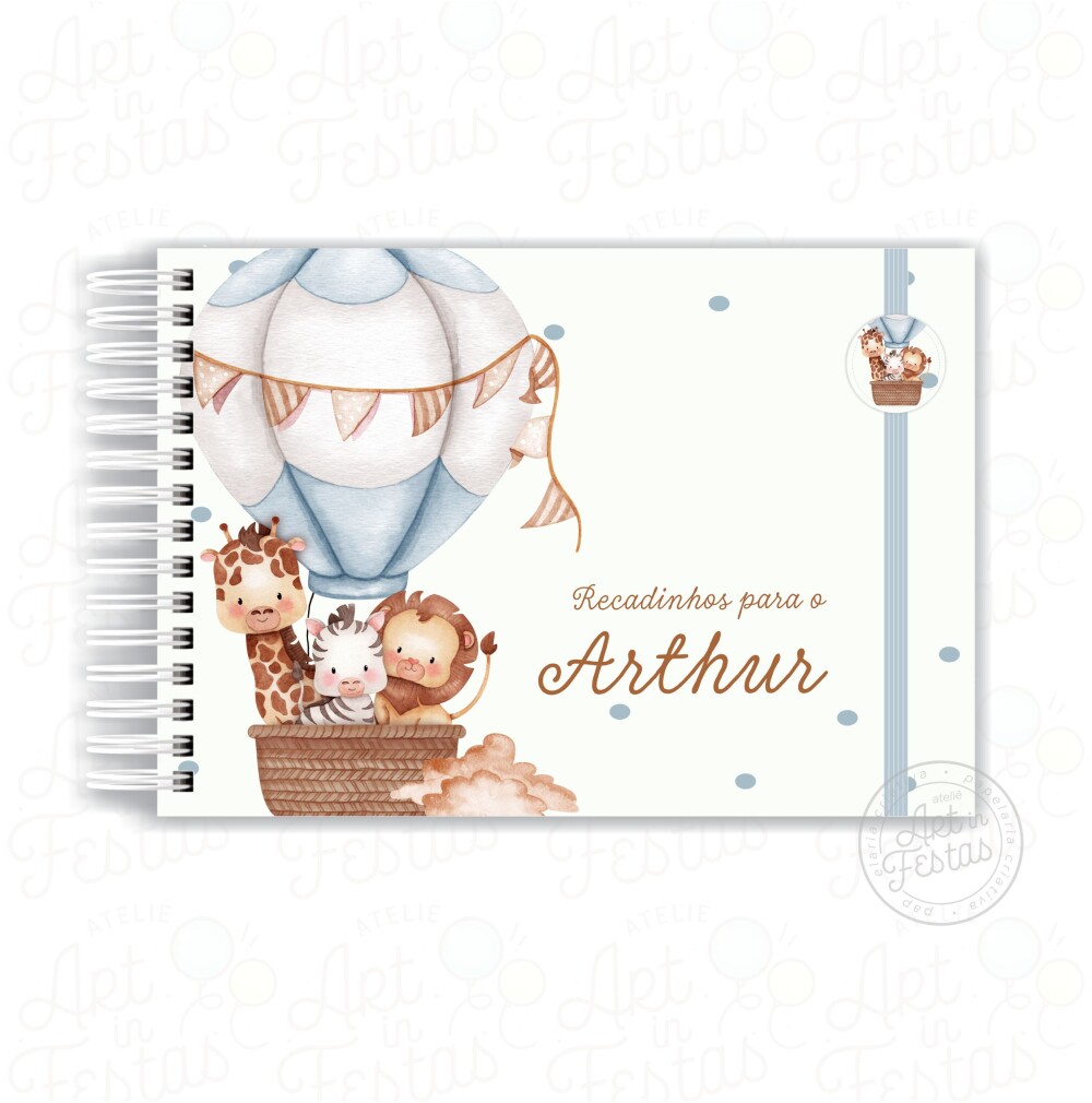 Caderno de Mensagens Safari no Balão