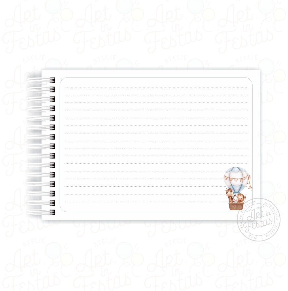 Caderno de Mensagens Safari no Balão