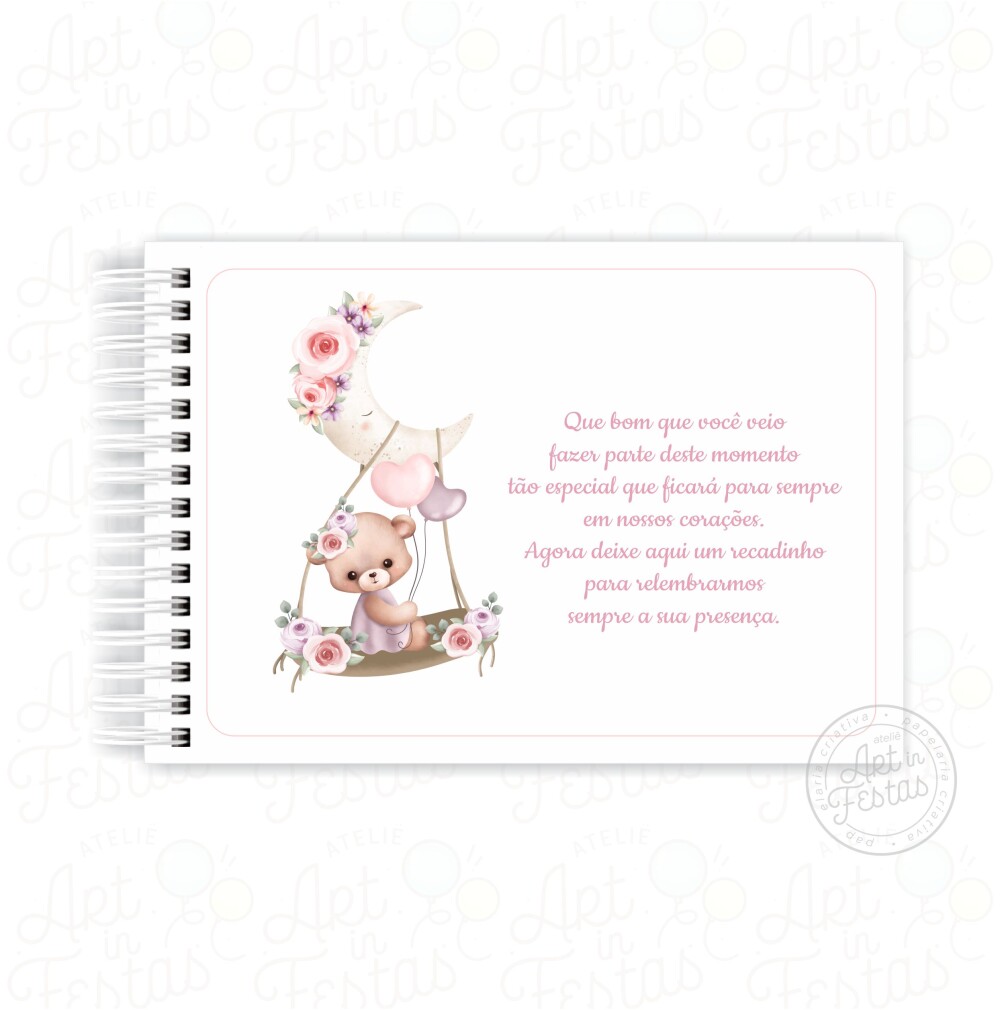 Caderno de Mensagens Ursinha Baby