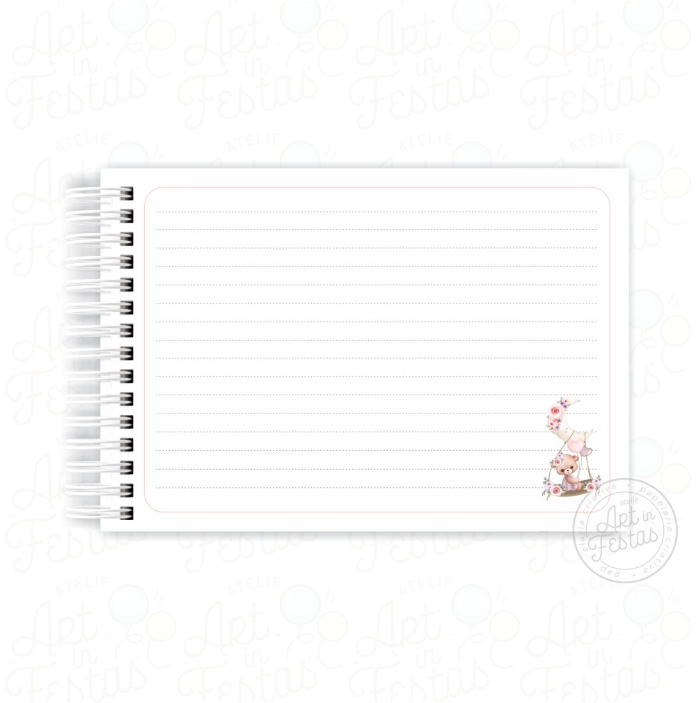 Caderno de Mensagens Ursinha Baby