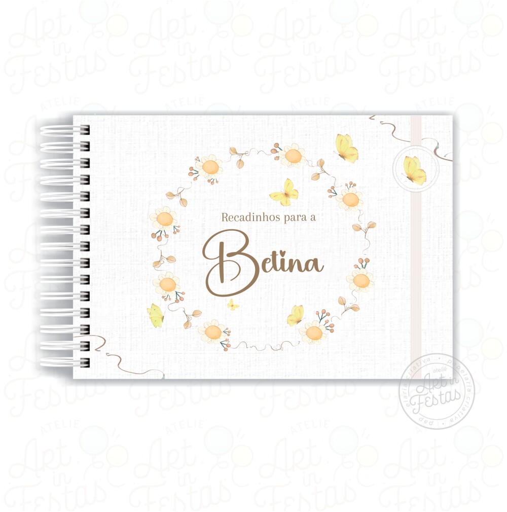 Caderno de Mensagens Floral