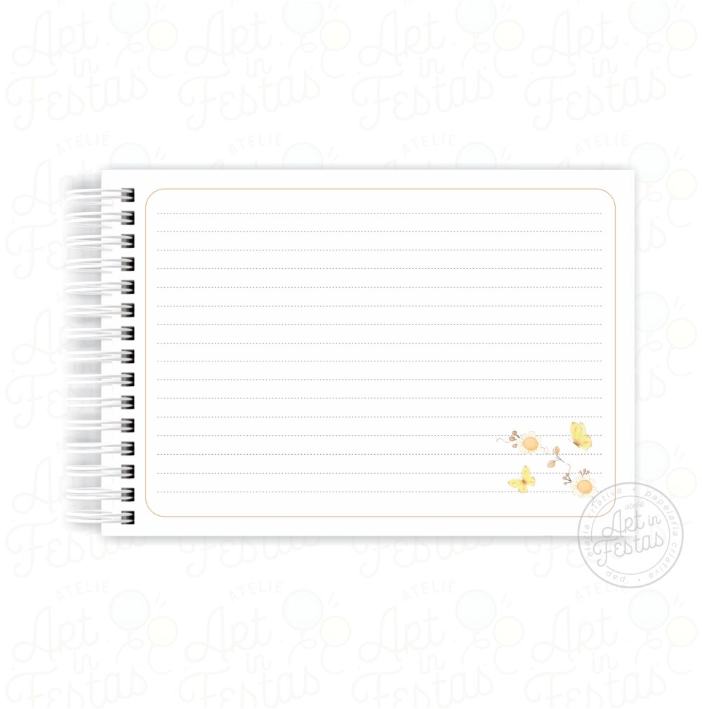 Caderno de Mensagens Floral